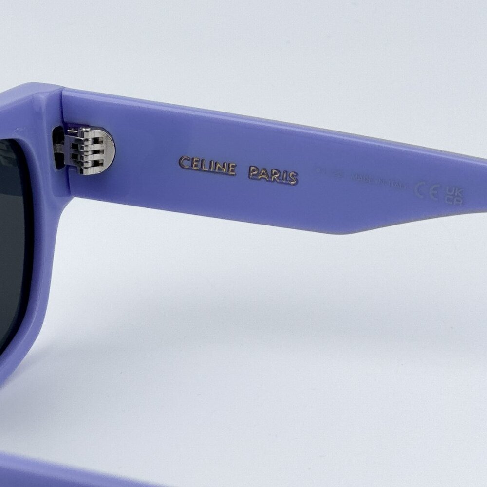 Celine CL40197U 78A MONOCHROMS BRAND NEW Sunglasses Lilac Smoke Unisex Cat Eye - Picture 8 of 10